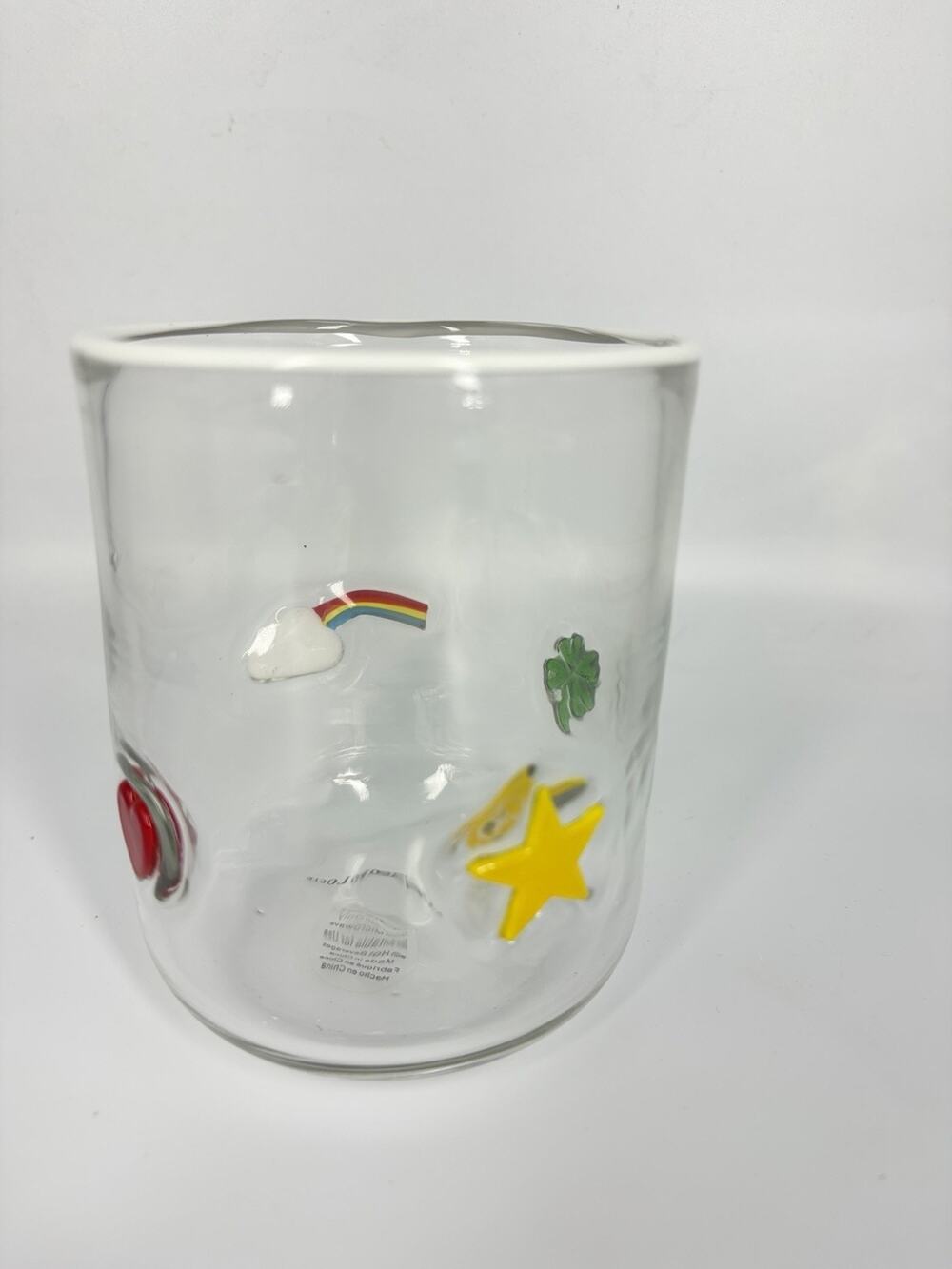 Anthropologie Icon Juice Glass “Luck” New in Box Single Glass